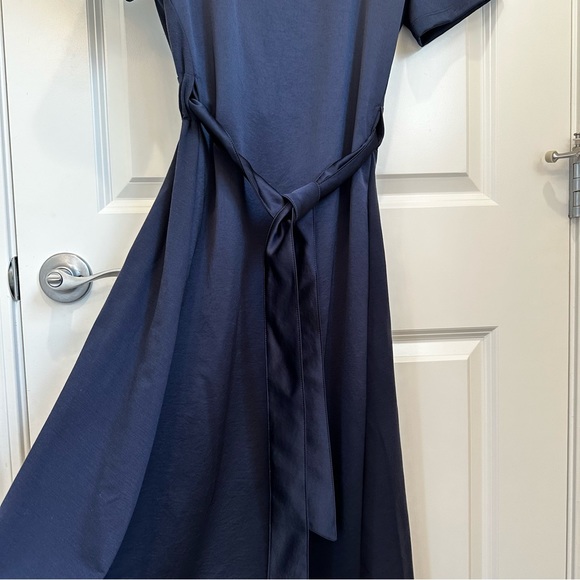 SOLD!on eBay Weekend MaxMara Label-cut Giro Belted Jersey &Satin Midi Dress - Picture 9 of 17
